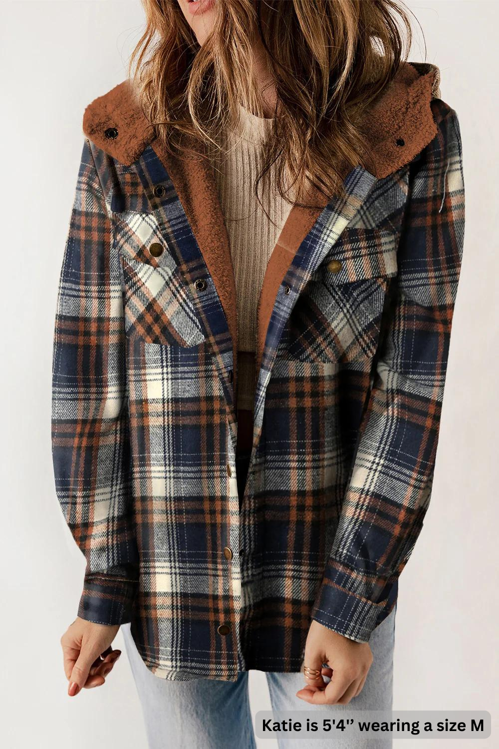 Teddy Plaid Flannel Jacket