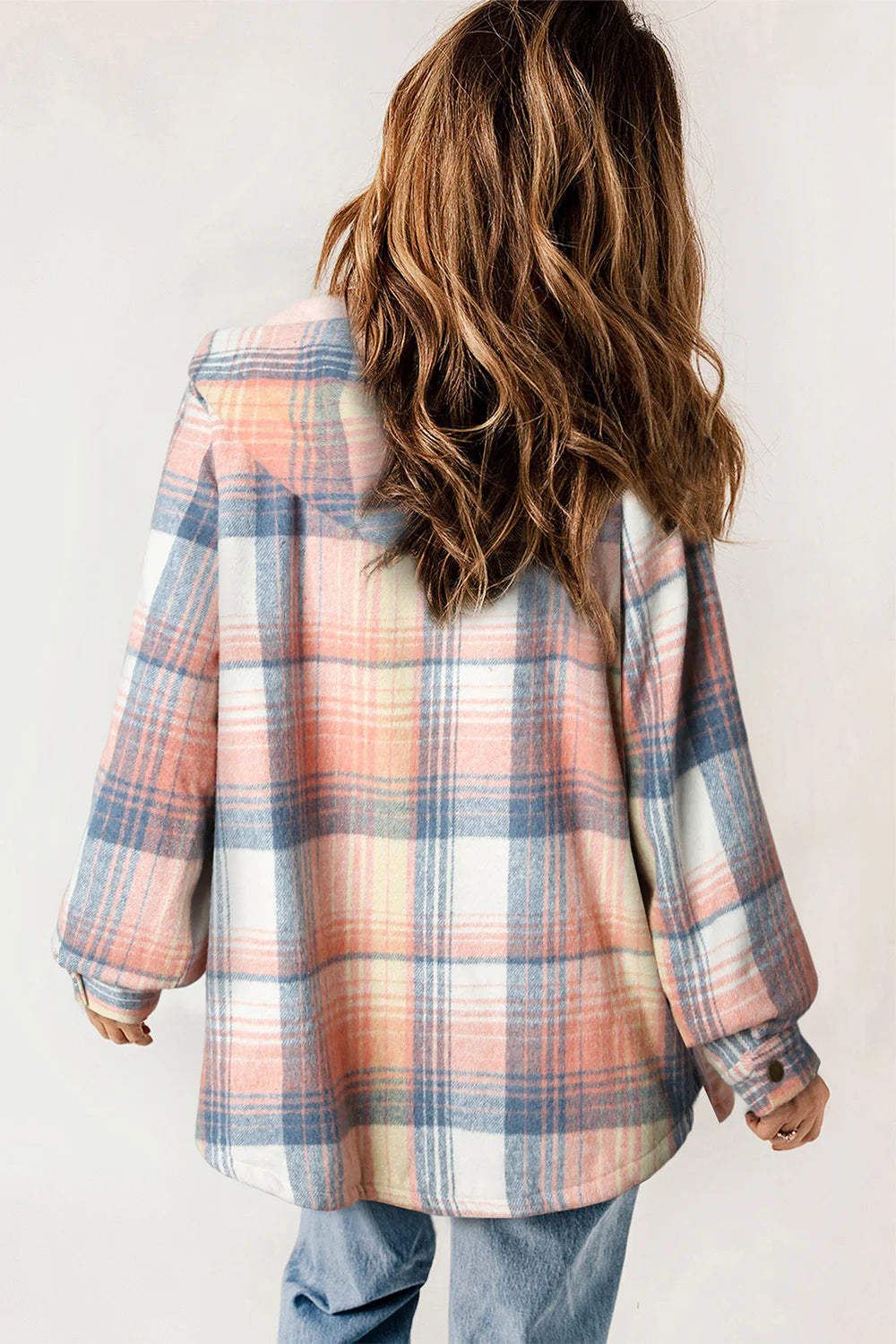 Teddy Plaid Flannel Jacket